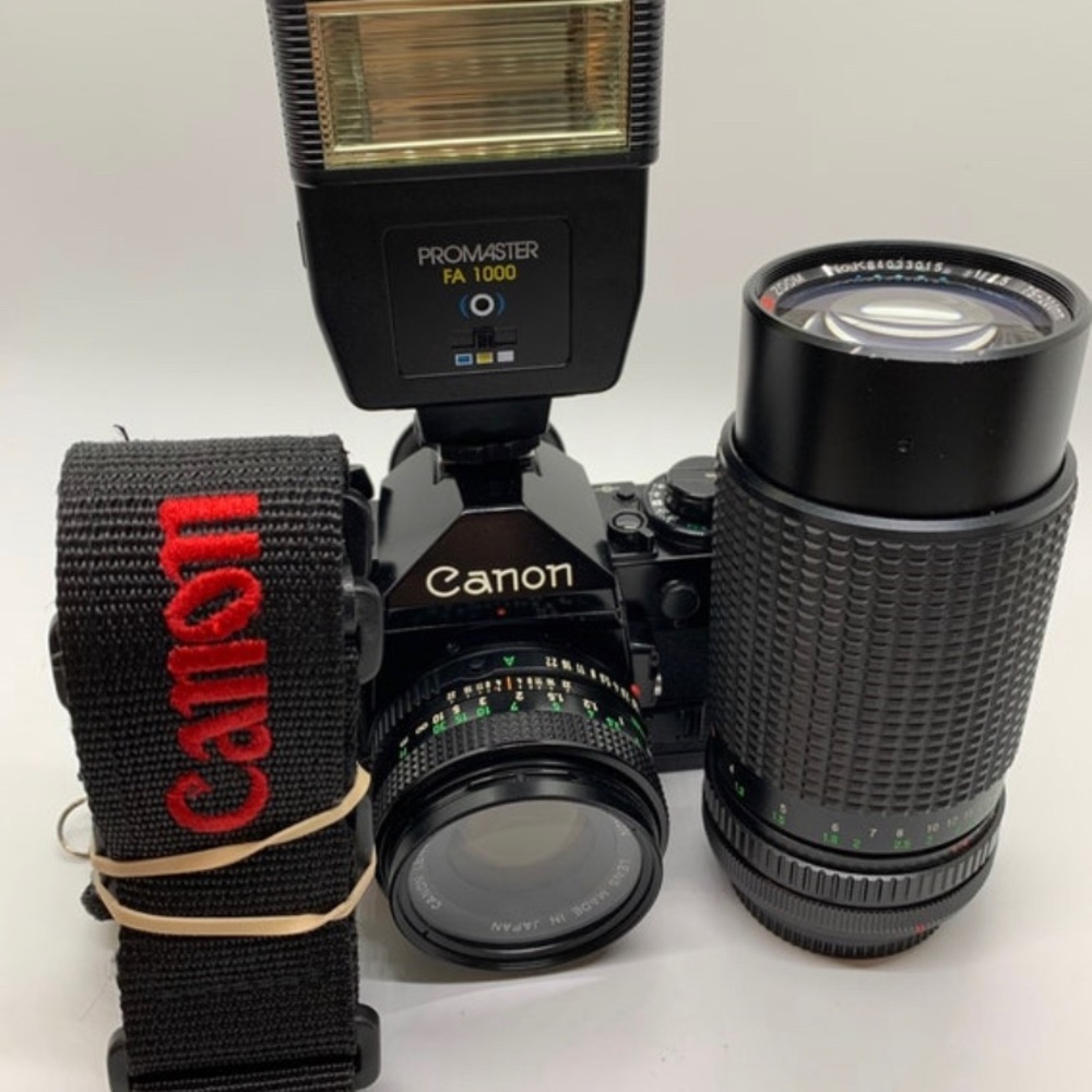 Canon A-1 35mm SLR Film Camera with Canon FD 50mm f/1.8 Lens